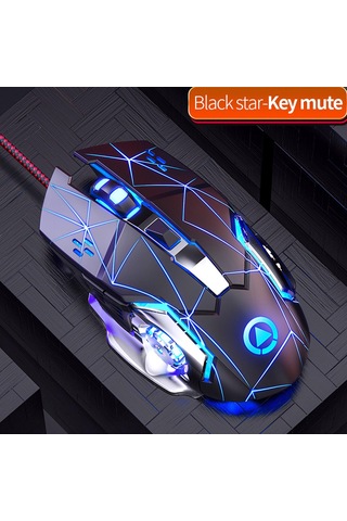 Vkemall "6 Tuşlu Rgb Aydınlatmalı Sessiz Oyun Faresi - 3600 Dpı Ayarlanabilir, Ergonomik Tasarım" Diğer