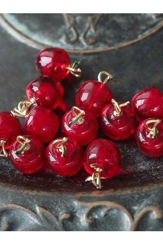 Kafebizu Cam Kolye Ucu Lampwork 2 Adet 19x14 Mm 412166530