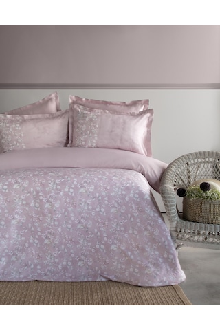 King Size Franny Rose Elegance Saten Nevresim Takımı Pembe