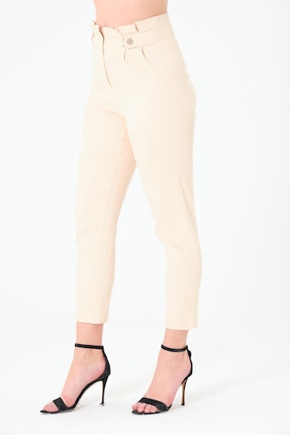 Sortie Collection Pileli Gabardin Pantolon Açık Bej