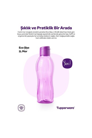 Eko Şişe 1 Litre 2 Li Set Mor