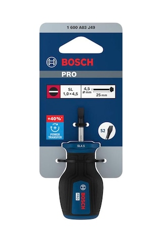 Bosch Pro 4.5x25 Mm Topaç Düz Tornavida Sl 1600a03j49