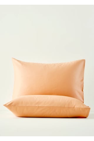 Bella Maison %100 Pamuk Saten 2'li Yastık Kılıfı Somon 50x70 Cm Somon