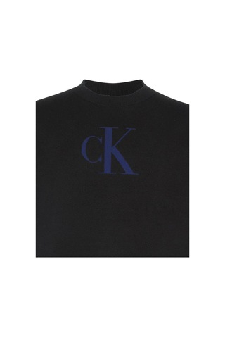 Calvin Klein Ls Cttn Cashmere 3d Logo Crwnk S-11157 Black