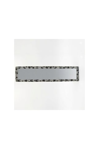 Trobus İç Dikiz Aynası Geniş Kristal Taşlı Tırnaklı 29,5x7 Cm Leopar Desenli