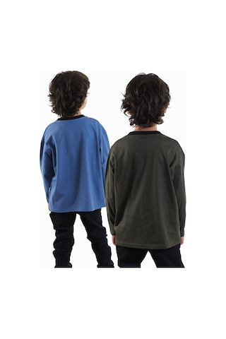 Denokids Skate Erkek Çocuk 2'li Paket T-shirt Renkli