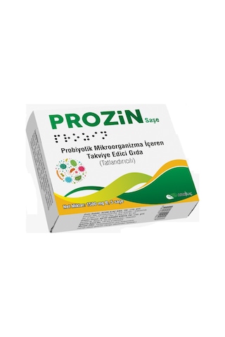 Prozin Saşe Probiyotik Mikroorganizma Takviye Edici Gıda 5 Şase
