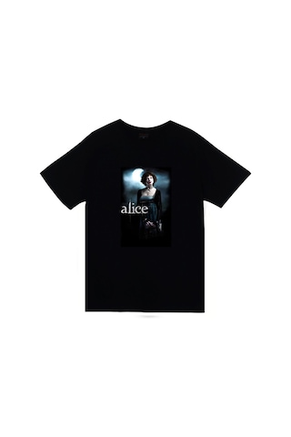 Stoned&Fame Twilight Film Alice Karakter Baskılı Unisex %100 Pamuk Siyah T-shirt SIYAH