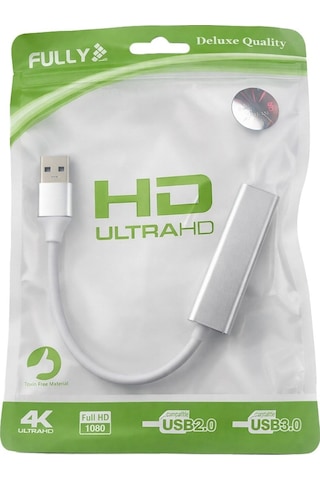 Fully H-608em Usb 3.0 To Rj45 Gigabit Ethernet Adaptör Çevirici Alüminyum Gövde