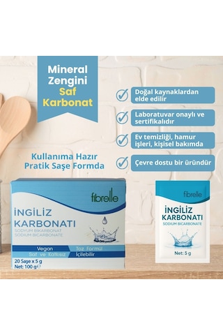 Fibrelle Sodyum Bikarbonat İngiliz Karbonatı Saşe 1 Saşe 5 G