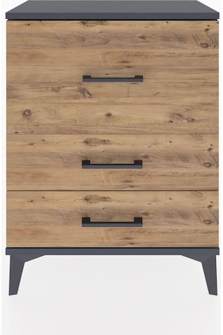 Arges Komodin 3 Çekmeceli 60x30x80 Antrasit-çam Antrasit