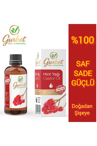 Hint Yağı %100 Saf Doğal Seyreltilmemiş 50 Ml Castor Oil