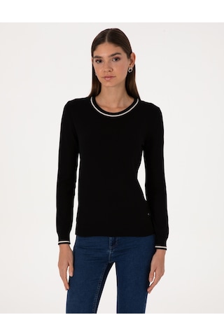 Pierre Cardin Kadın Siyah Kazak /triko 50315910-vr046 Siyah
