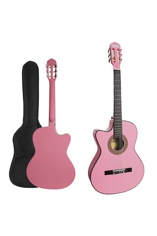 Cg-396pk Solak Klasik Gitar Pembe Renk Full Set Sap Ayarlı 4/4