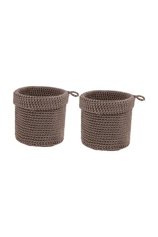 Suntek 2x Saklama Sepetleri Oturma Odası Dresser Vanity Masa Kahverengi