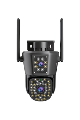Sarftech 4mp Dış Mekan Ip Akıllı Kamera Ip66 Sertifikalı Hareket Takip Sensör Dual Lens Güvenlik Kamerası