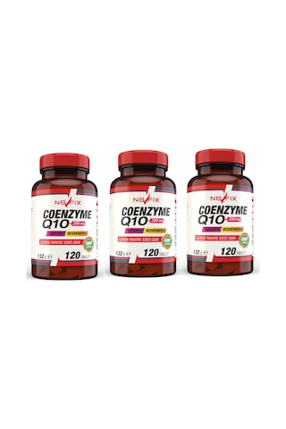 Nevfix Coenzyme Q10 200 MG Koenzim Q10 120 Tablet X 3 Kutu