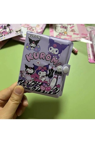 Kawaii Sanrioo Kuromi Karakterler Mini Defter Kalem Set