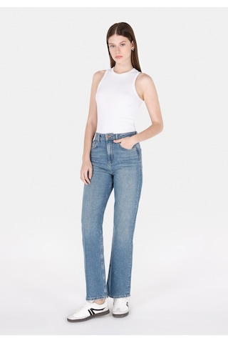 Colin's Colins 900 Larıs Straight Fit Yüksel Bel Düz Paça Kadın Mavi Jean Pantolon Cl1071517 Cl1071517 Q1.v1 Dn05763 Mavi