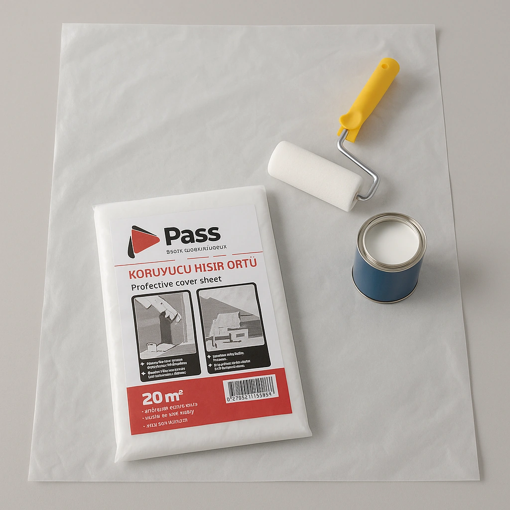 Pass Zemin Boya Koruma Hışır Örtüsü Beyaz 50 M² 4 12,5 M