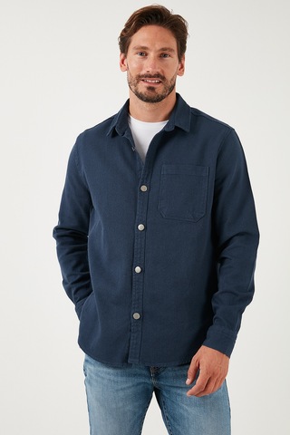 Buratti Pamuklu Tek Cepli Regular Fit Erkek Gömlek Cf25W129140 Lacivert