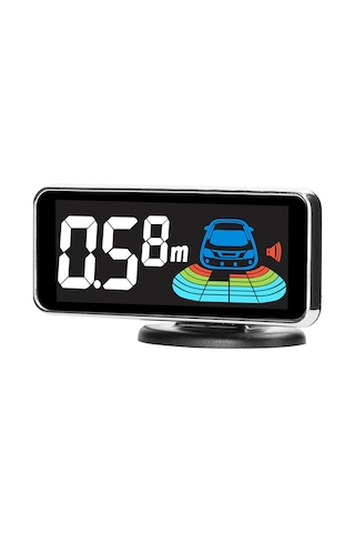 Araba Park Sensörü Arka Geri Görüş Radar Sistemi 4 Park Sensörü Mesafe Tespiti Lcd Mesafe Ekranı Sesli Uyarı Zili
