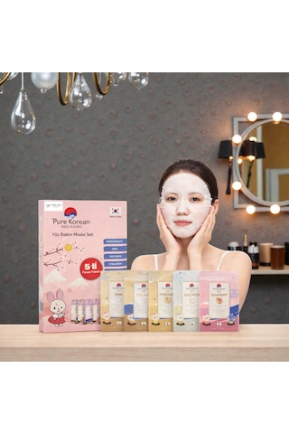Wanda Nara Cosmetics Pure Korean Yüz Bakım Maske Seti 5'li
