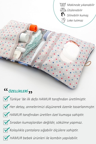 Hamur Space Bebek Bakım Çantası Organizer Çok Renkli