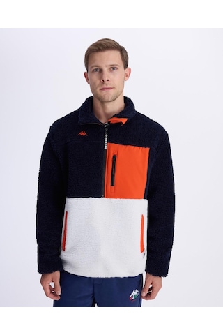 Kappa Hanoran Khakı-ecru-orange Man Sherpa Jacket 371t3qw-x8f Karışık-çok Renkli