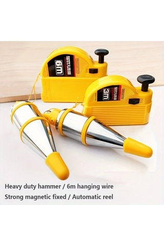 Willowhaven 1 Adet Manyetik Çekül 6 Metre Şerit Metre İle İnşaat Ve Marangozluk