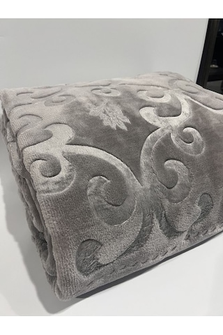 Merinos Pırıltı Battaniye Çift Kişilik Gri Renk 220 X 240 Boyut/ebat Gri