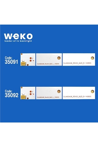 Wkset-6435 35091x5 35092x5 Svj490a06 Rev03 6led L/r Birleştirilmiş Led Kodu 5 Adet Led Bar Tvnizi Açıp İçindeki Led Barla Birebir Aynısı Olduğunu Görmeden Almayınız. Sonrasında İade Almamaktayız.