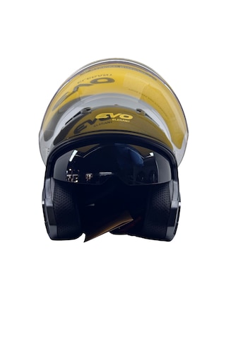 Kask Evo Marka Çenesiz Yarım Kask Sİyah
