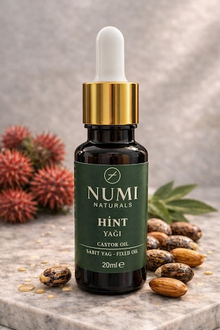 Hint Yağı 20 Ml %100 Saf Castor Oil Saç, Kaş, Kirpik Ve Cilt Bakım Yağı