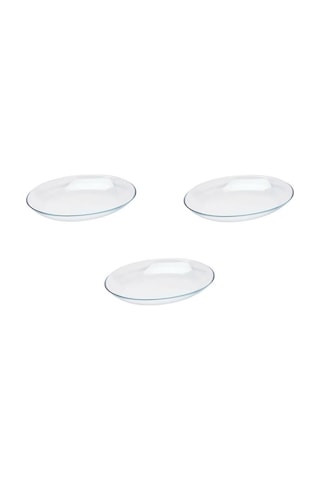 Paşabahçe Invitation Mini Oval Kayık Tabak 3 Lü 10356 Şeffaf