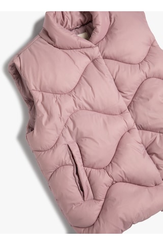 Koton Şişme Yelek Dik Yaka Fermuarlı Cepli Pembe 4skg20017aw Gülkurusu