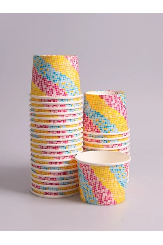 Laren Kıvamlı Kremalı Çorbalar, Yemekler Ve Lezzetler İçin Kapaklı Kağıt Tek Kullanımlık Kase 330ml 90'lı 372753676