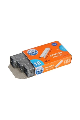 10000 Adet 10x1000li Zımba Teli 4x9mm Çelik Zımba Teli Küçük Boy No:10 Beyaz 10