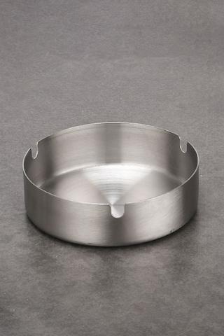 Çelik 10 Cm Gri Yuvarlak Kül Tablası Küllük Cin545