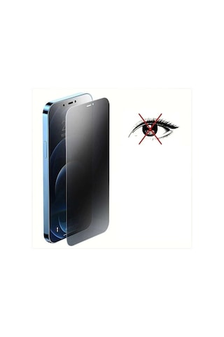 Apple iPhone Uyumlu 14 Plus Için Hayalet Ekran Koruyucu Privacy Kırılmaz Tam Kaplar Cam Rika Siyah