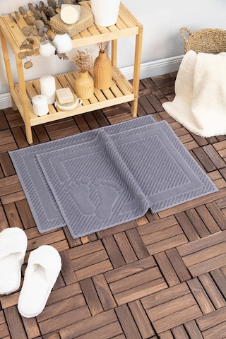 Leoline %100 Pamuk Premium 2'li Ayak Havlusu - Antrasit Antrasit