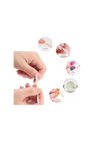 Koodmax Tırnak Eti İtici ve Nail Art Tırnak Süsleme Manikür Çubuğu