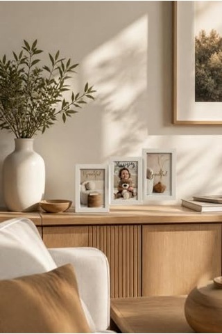 Fotoğraf Çerçevesi Dekoratif Modern Tasarım Duvar Ve Masaüstü Kullanıma Uygun Şık Resim Çerçevesi Ev Ofis Dek