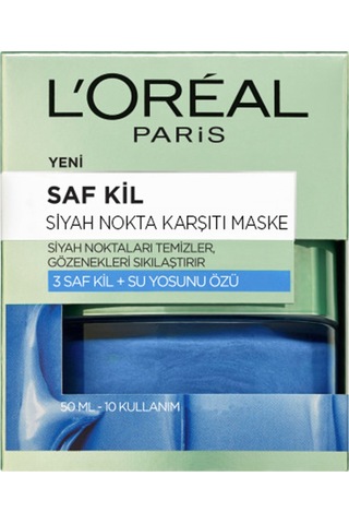 L'Oreal Paris Saf Kil Su Yosunu Özü Siyah Nokta Karşıtı Maske Peeling 50 ML