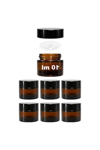 10 Ml Hacimli Mini Amber Cam Kavanoz, Sızdırmaz Kapağa Sahip 2.8 L