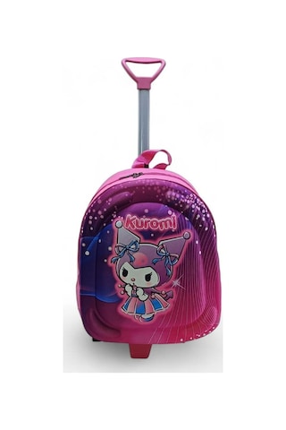 Anaokulu Çekçekli Sırt Çantası 3d Kabartmalı Kreş Kız Çocuk Çantası Kuromi
