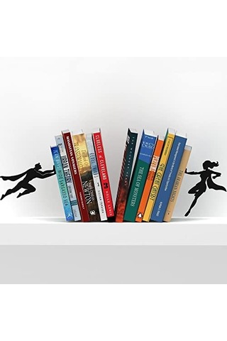 Artori Design Kitap Tutmak İçin Kitap Desteği, Sağlam, Gizli Metal Kitap Desteği, Raflar, Kitap Desteği, Kitap Tutucu, Kitap Tutucu, Ev İçin, Dekoratif Hediye Supergal+kitap Ve Kahraman