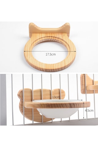 Sones Evcil Hayvanlar Serbestçe Ayarlanabilir Asılı Kafes Kase