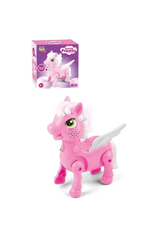 Unicorn Pony Işıklı Sesli Pilli Yürüyen Mavi-pembe Oyuncak Figür Renk Belirtiniz Lütfen