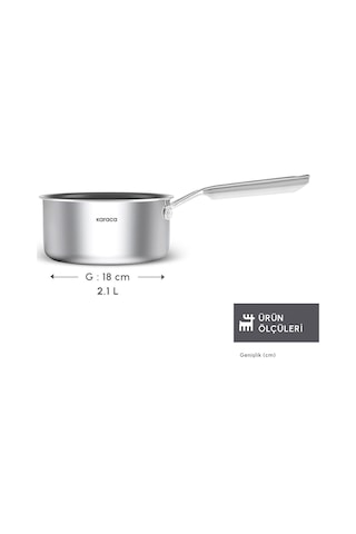 Karaca Plasma Steel 316+ 3Ply Yanmaz Yapışmaz Çelik Sosluk 18 cm